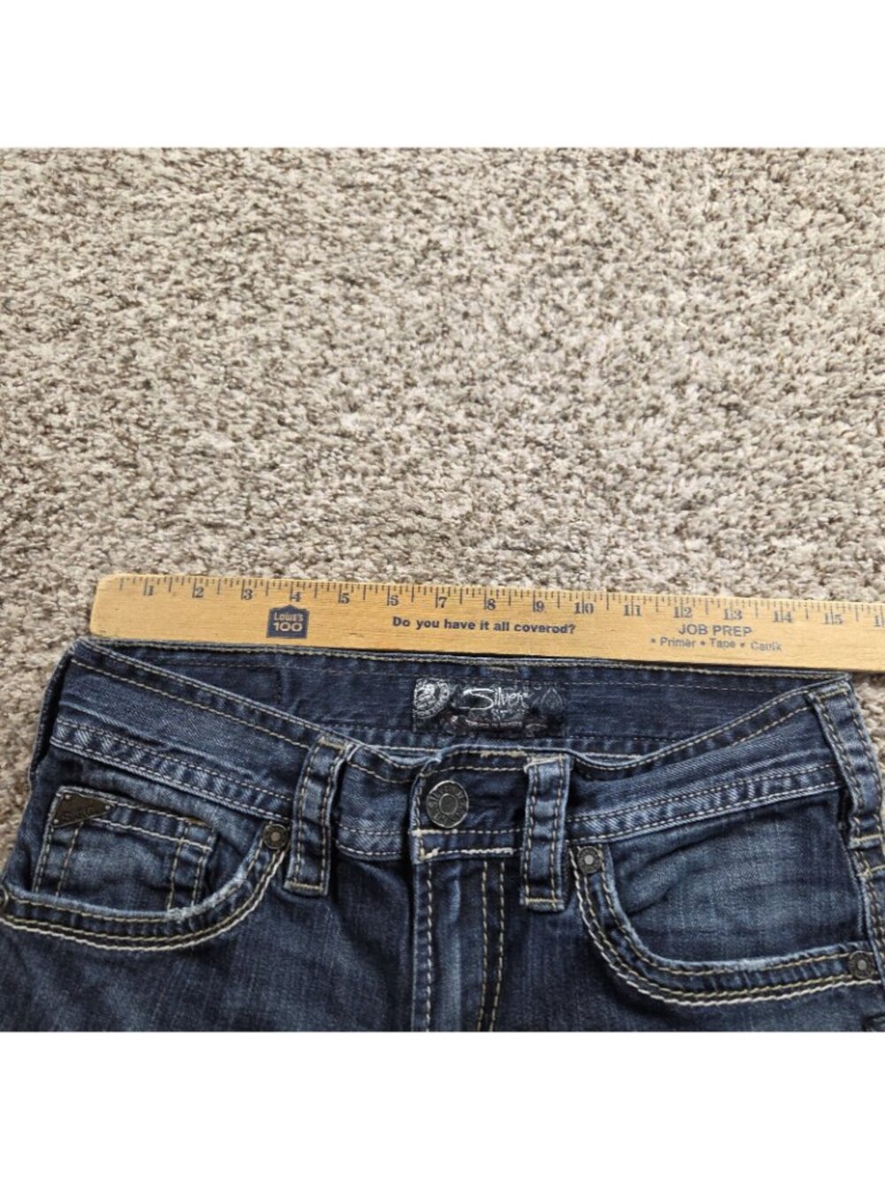 Silver Jeans Co Jeans Mens 30x30 Blue Denim Distressed Relaxed Straight Zac - Picture 2 of 7